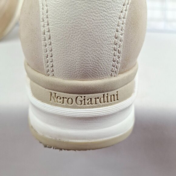 Nero Giardini Italian Fashion Sneakers Women  Sz38(7.5) Gold Sparkle MSRP $240 - Picture 16 of 16